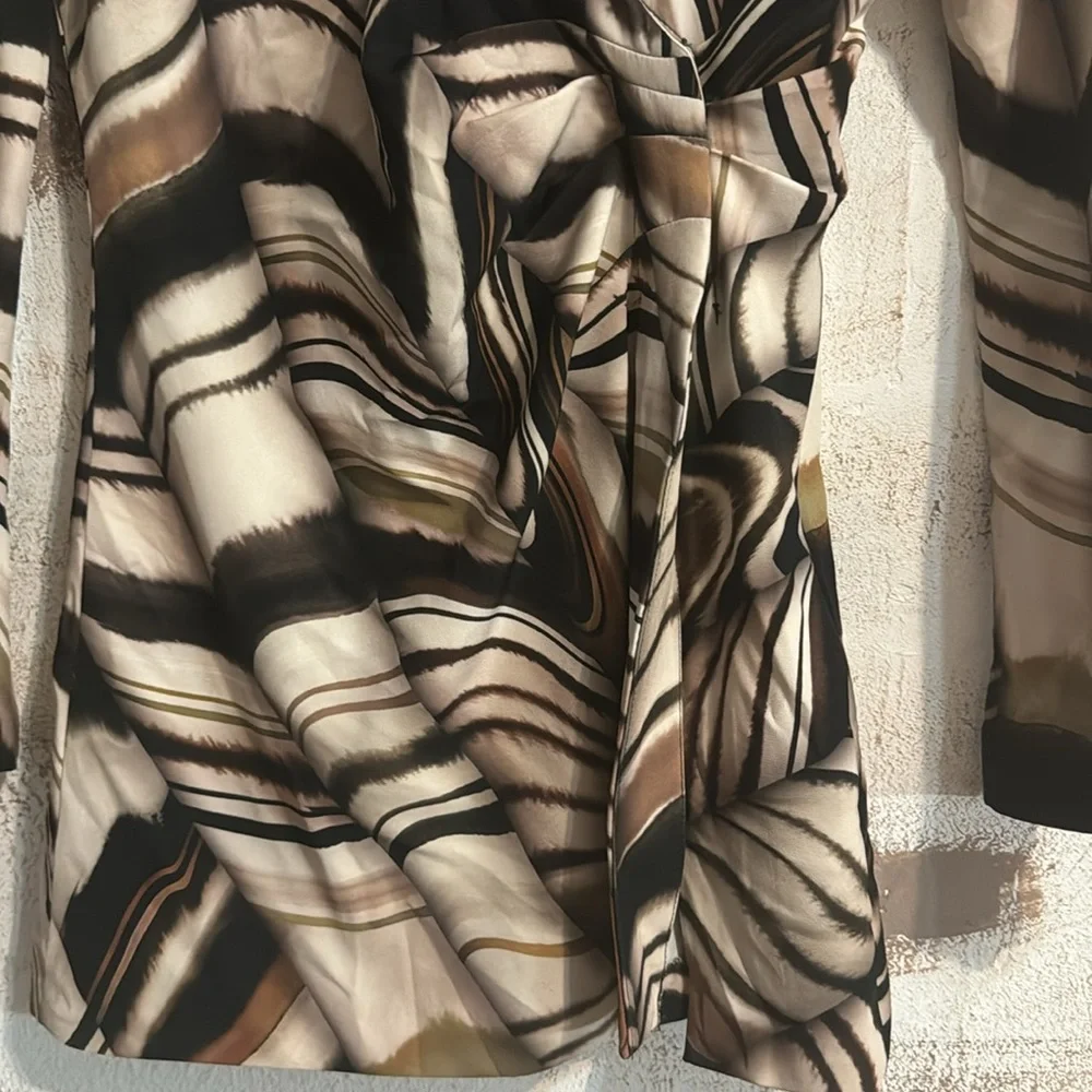 Zara Swirl-Print Wide-Leg Jumpsuit in Black, Cream & Tan - Picture 10 of 11